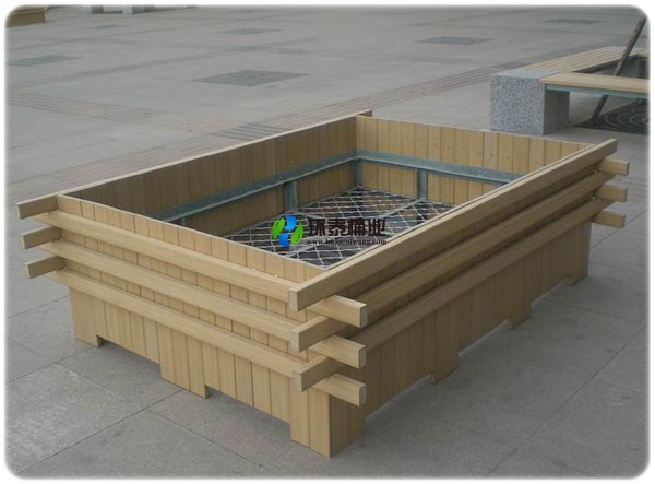廣場(chǎng)街道防腐木戶(hù)外花箱